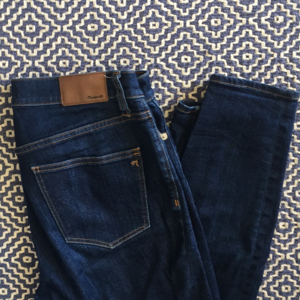Madewell High Rise Skinnies in Dark Wash